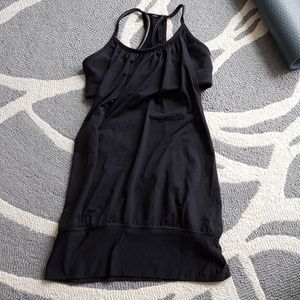 Lululemon Black 2-1 top (built in bra)
